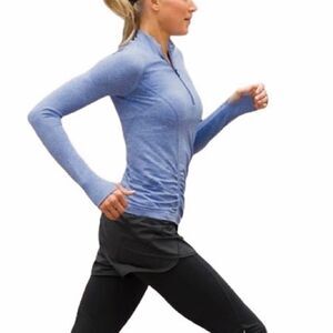 Athleta Heathered Fast Track 1/2 Zip Pullover